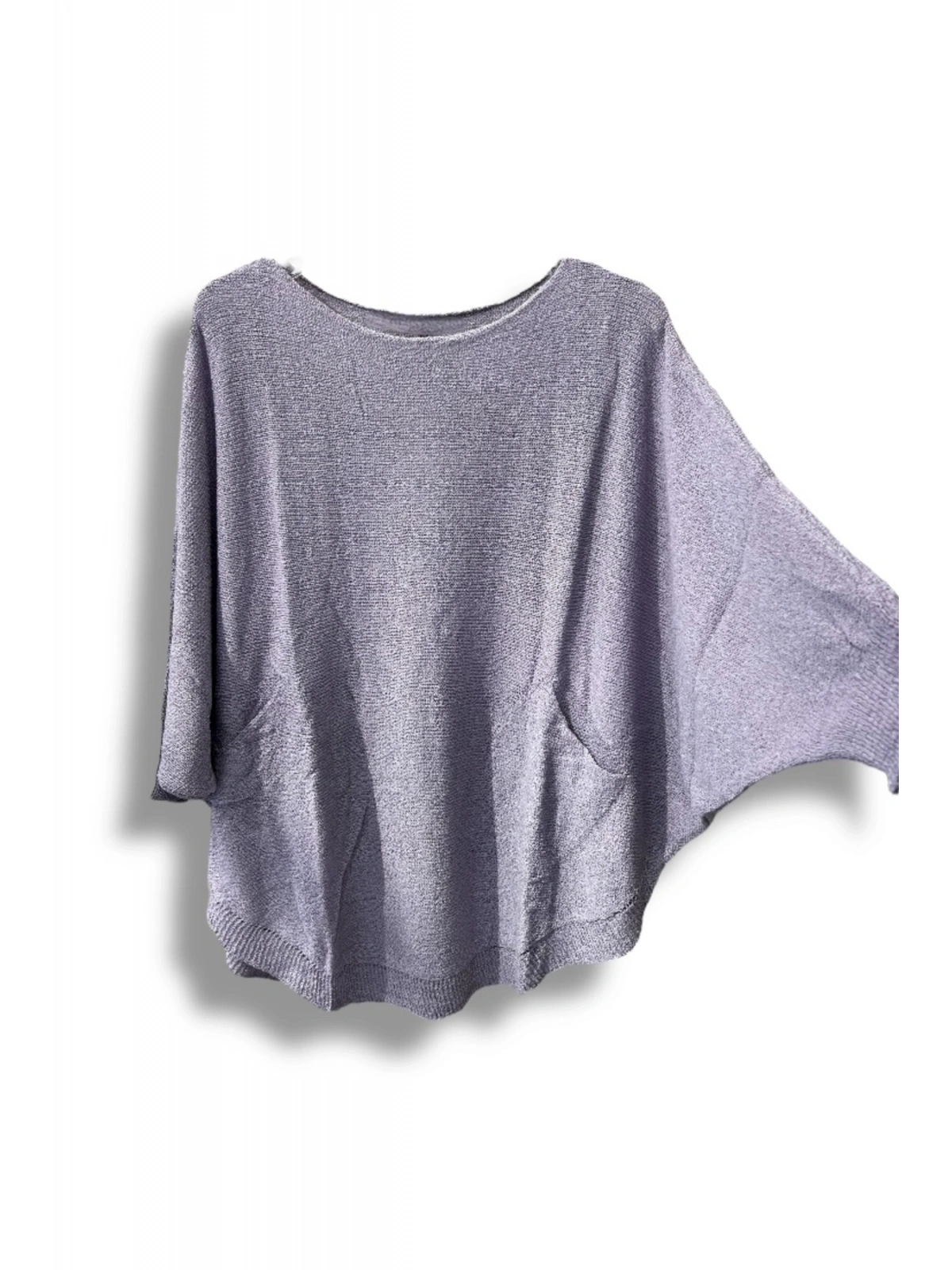 Merserize Triko Oversize Bluz - 38-52 Beden Uyumlu - Salaş Kazak