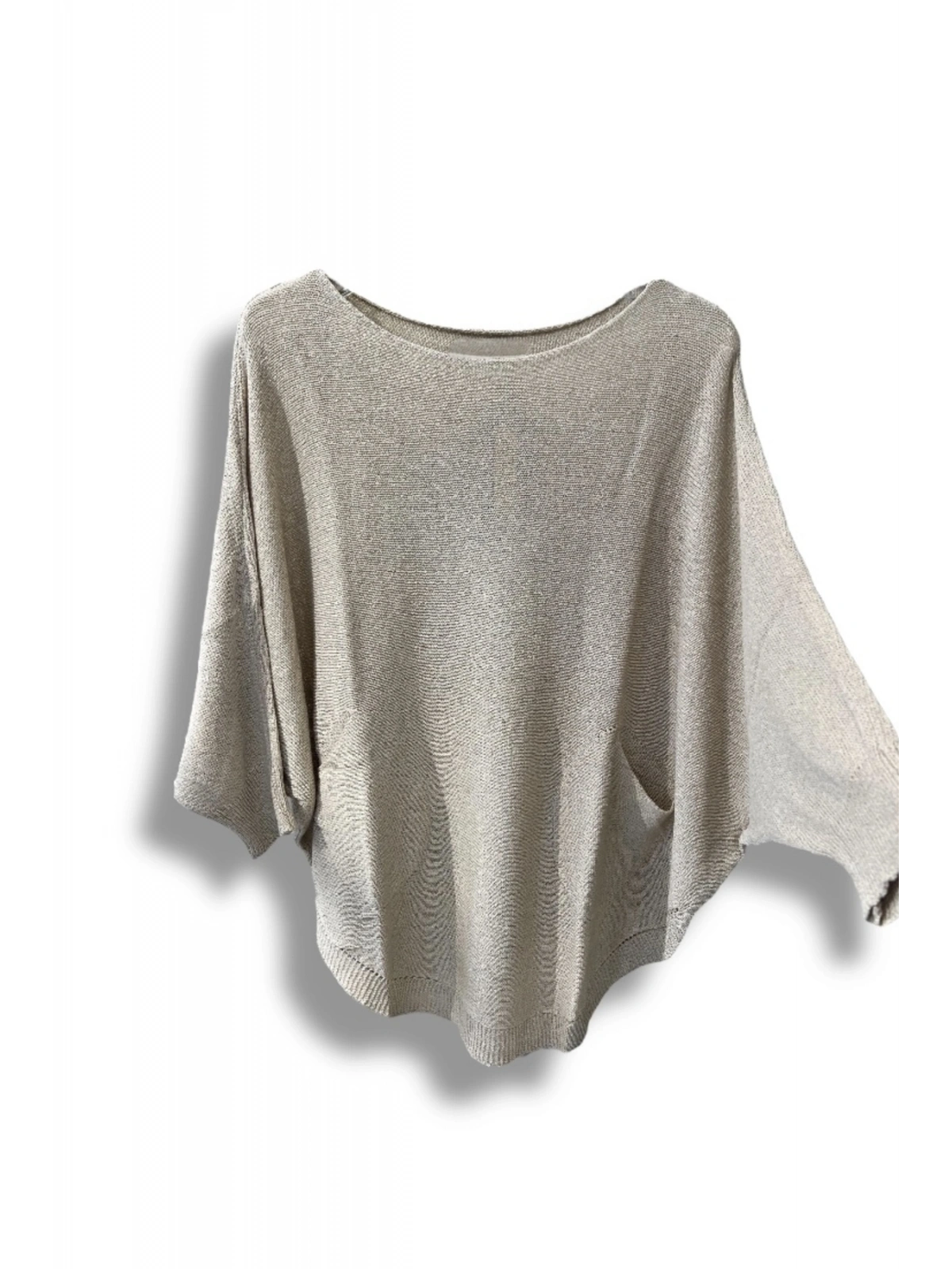 Merserize Triko Oversize Bluz - 38-52 Beden Uyumlu - Salaş Kazak