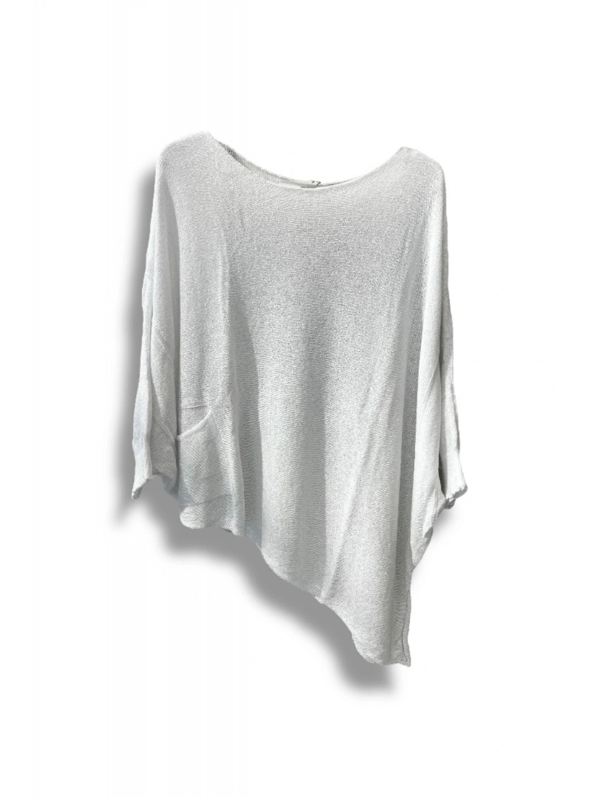 Oversize Cepli Merserize Bluz | 38-52 Beden Uyumlu Rahat Kalıp Triko