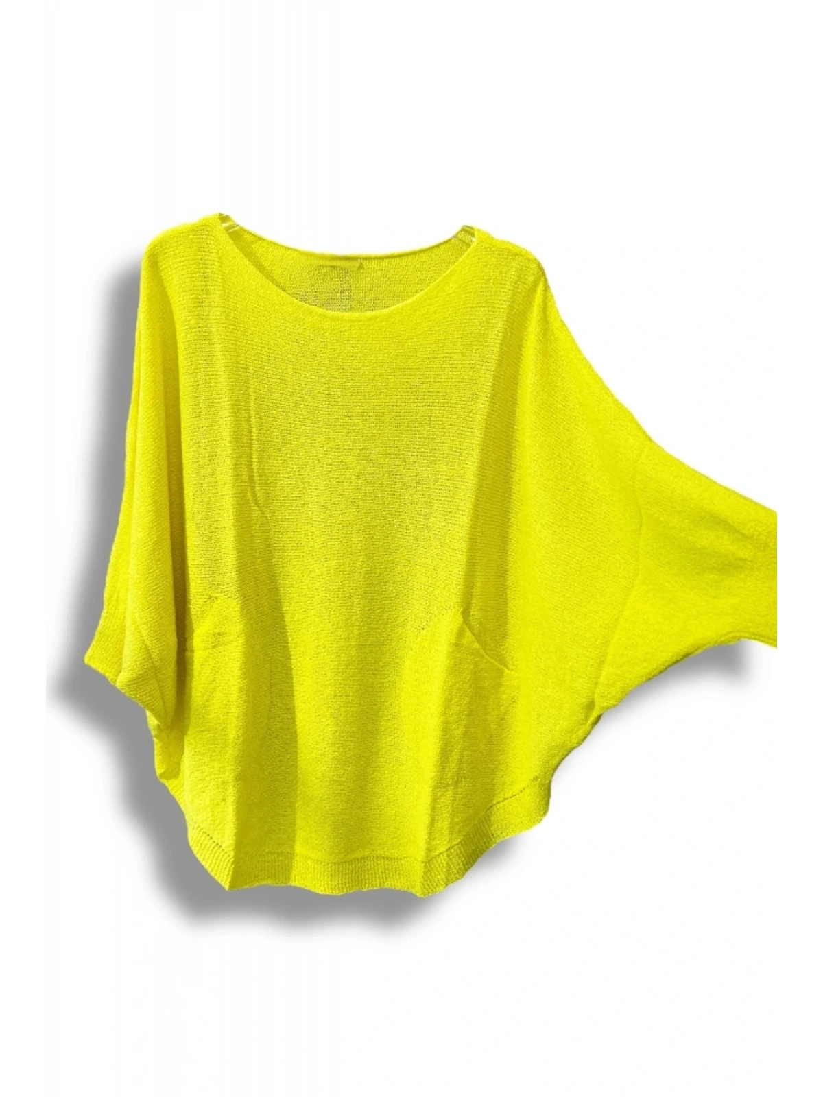 Oversize Cepli Merserize Bluz | 38-52 Beden Uyumlu Rahat Kalıp Triko