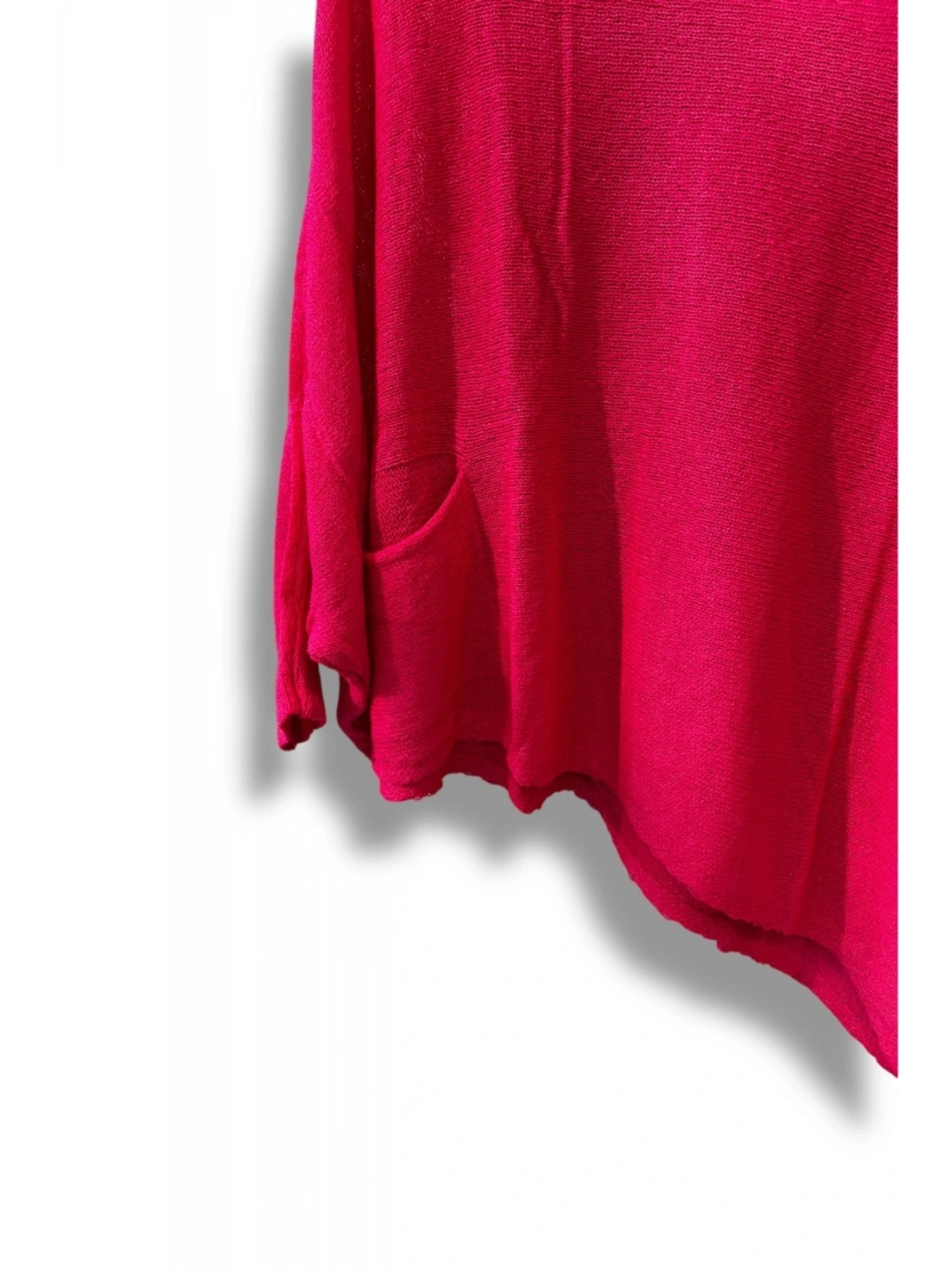 Oversize Cepli Merserize Bluz | 38-52 Beden Uyumlu Rahat Kalıp Triko