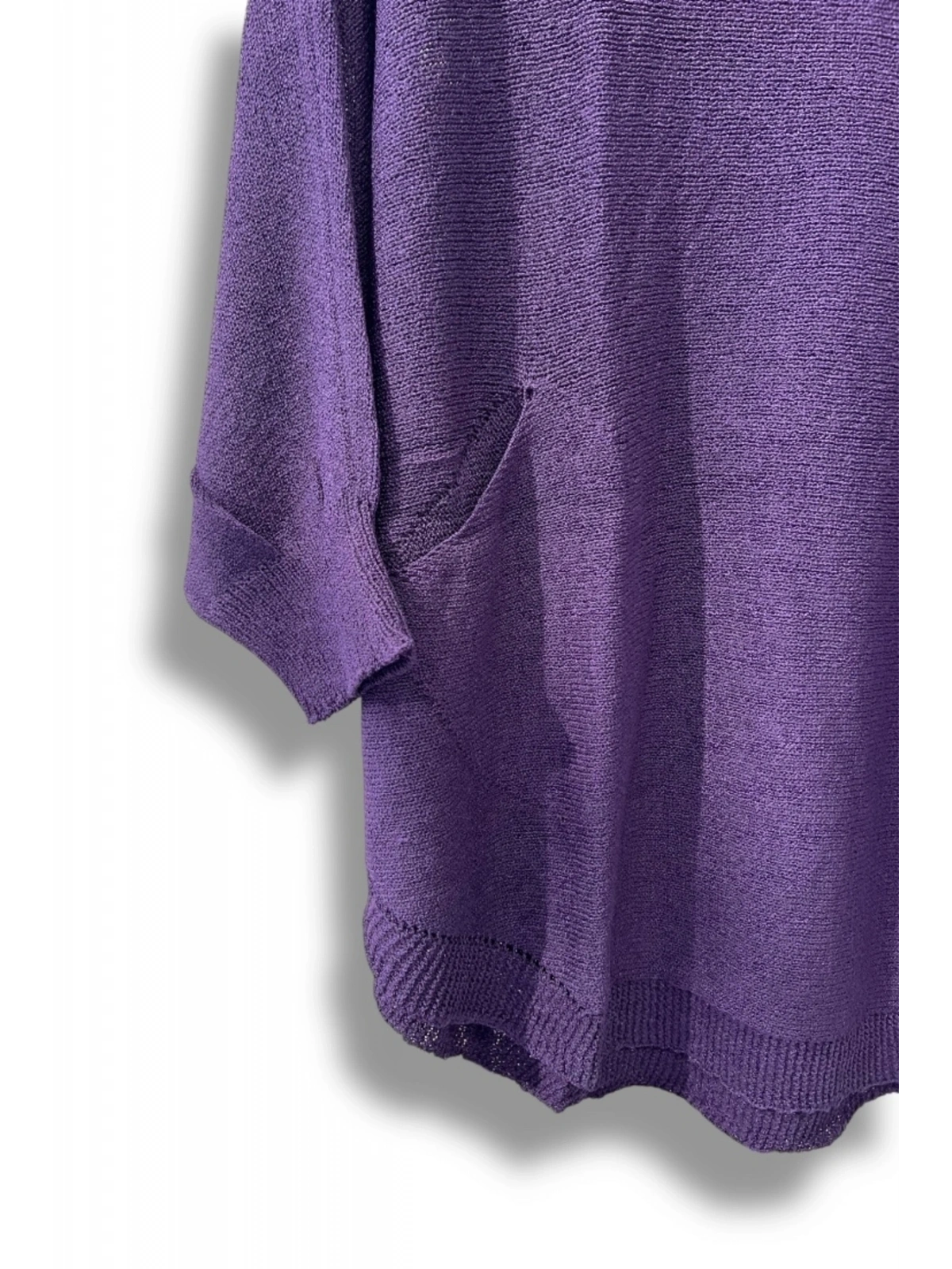 Oversize Cepli Merserize Bluz | 38-52 Beden Uyumlu Rahat Kalıp Triko