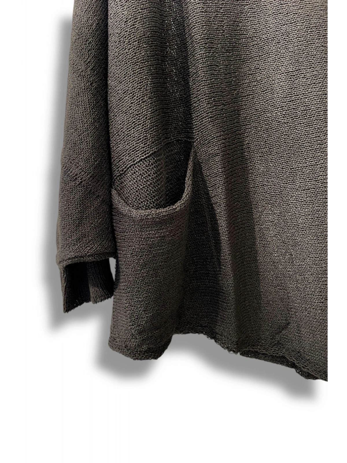 Oversize Cepli Merserize Bluz | 38-52 Beden Uyumlu Rahat Kalıp Triko