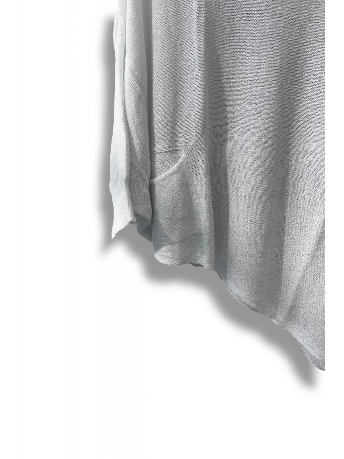 Oversize Cepli Merserize Bluz | 38-52 Beden Uyumlu Rahat Kalıp Triko