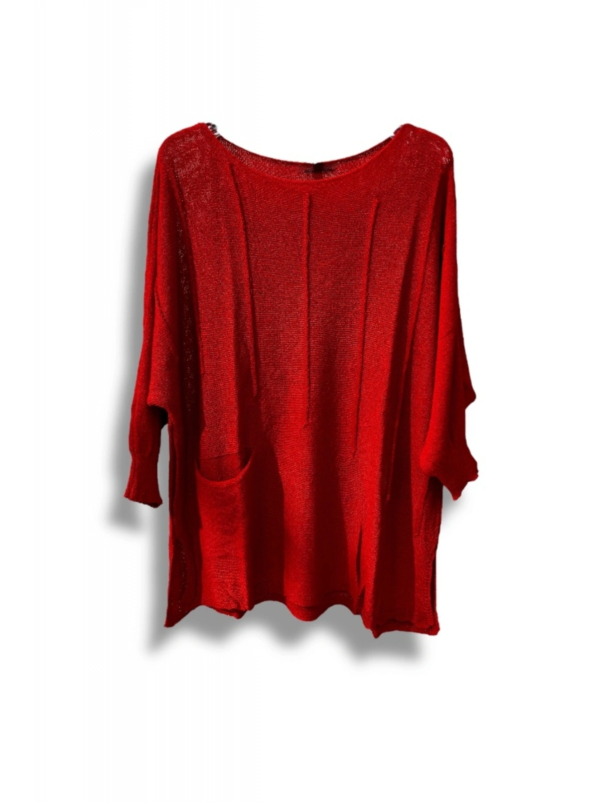 Oversize Merserize Triko Bluz | 38-52 Beden Uyumlu