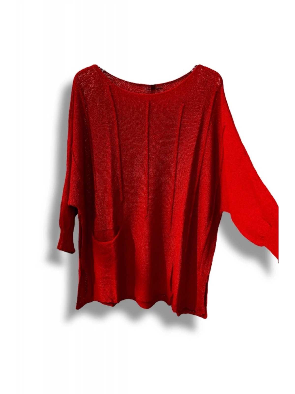 Oversize Merserize Triko Bluz | 38-52 Beden Uyumlu
