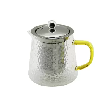 YUVARLAK KABARTMALI - BOROSİLİKAT  CAM DEMLİK 550ML (4533)