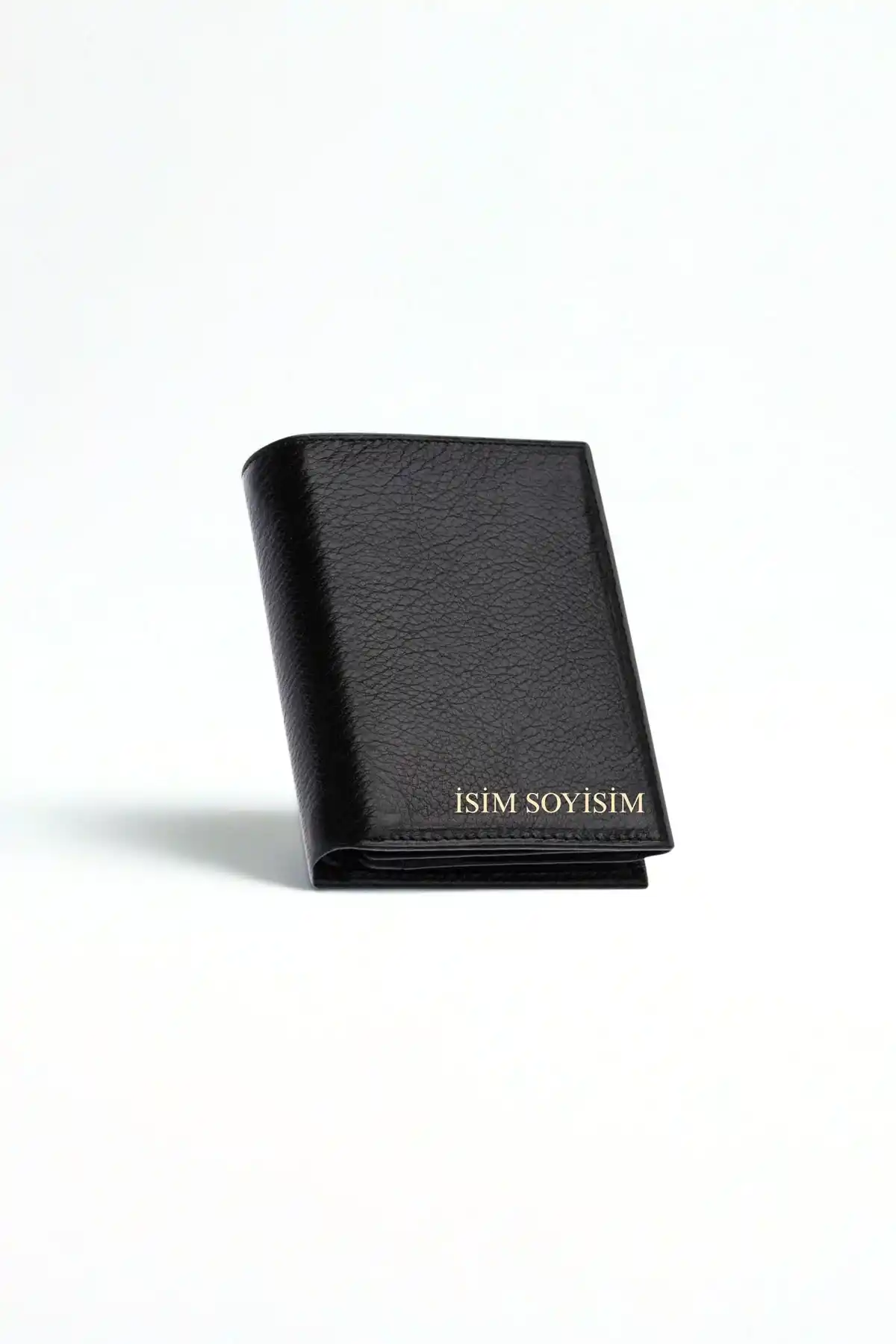 İsim Baskılı Hakiki Deri Cüzdan Fermuarlı 11 Kart Bölmeli Dik Model