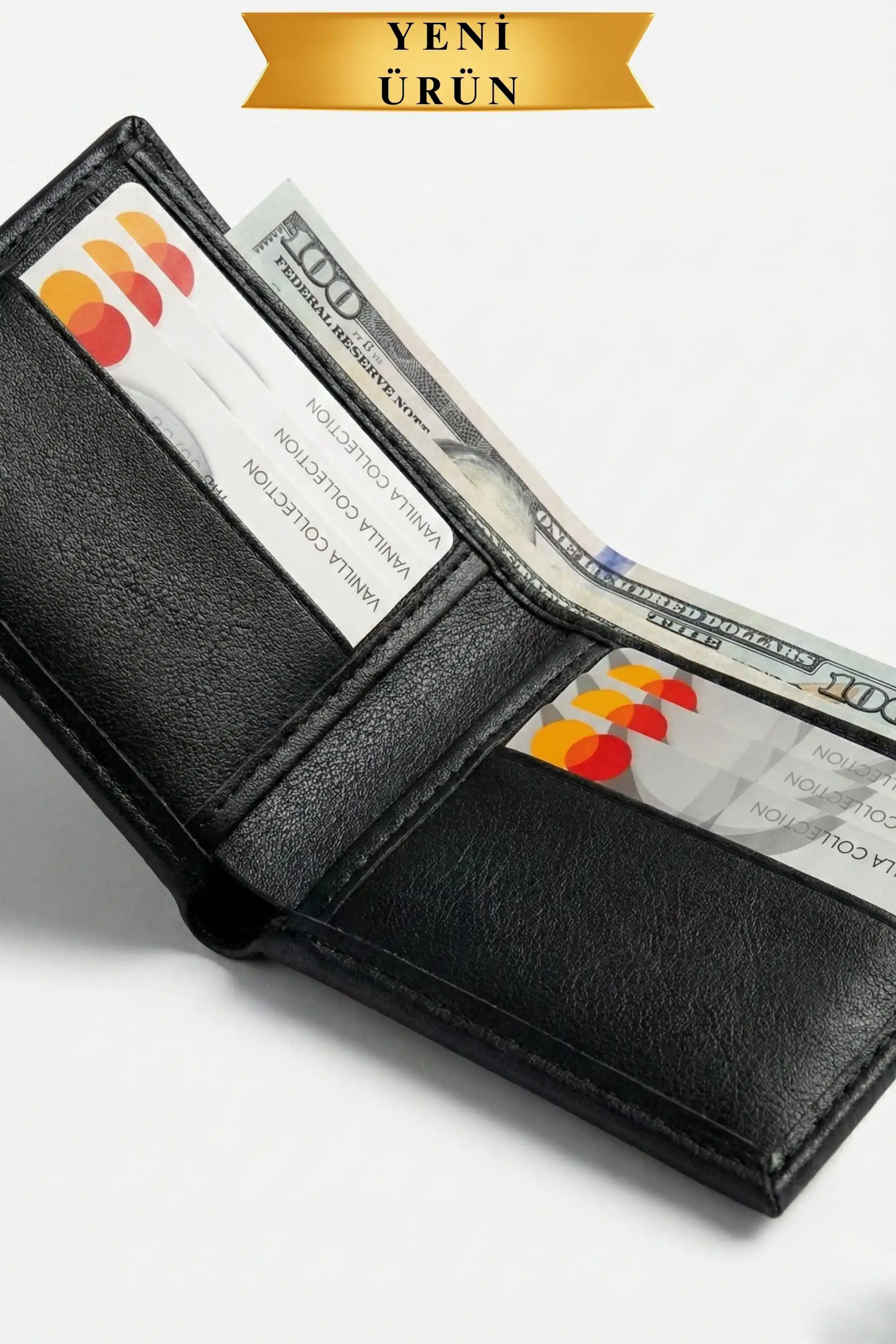 M Performans Logolu Siyah Erkek Cüzdan - Hediyelik Lüks Cüzdan