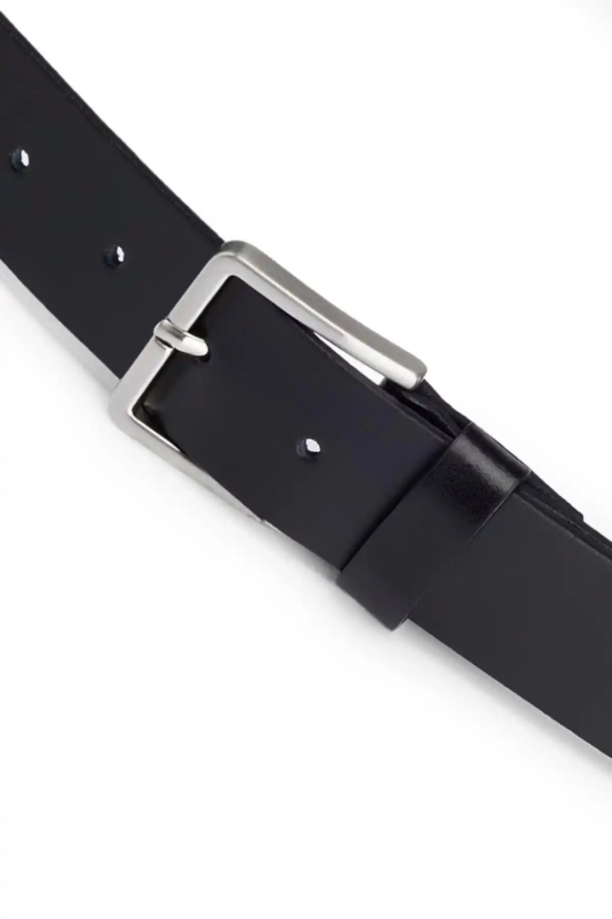 Orijinal Hakiki Deri Erkek Kumaş Kanvas Kot Pantolon Için Uygun Tek Parça Deri 1.sınıf Siyah