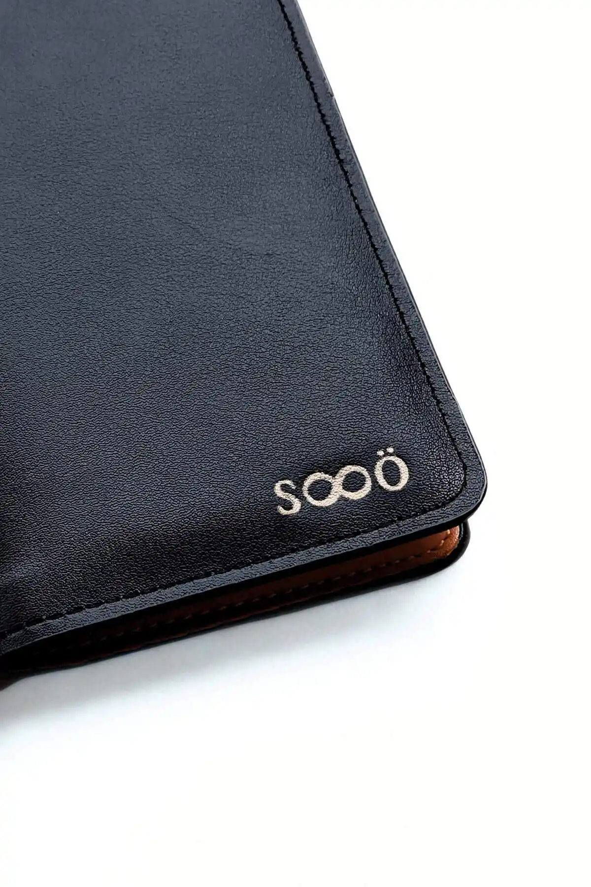 Siyah Deri Cüzdan Uzun Portföy Kartlık Kişiye Özel İsim Baskılı