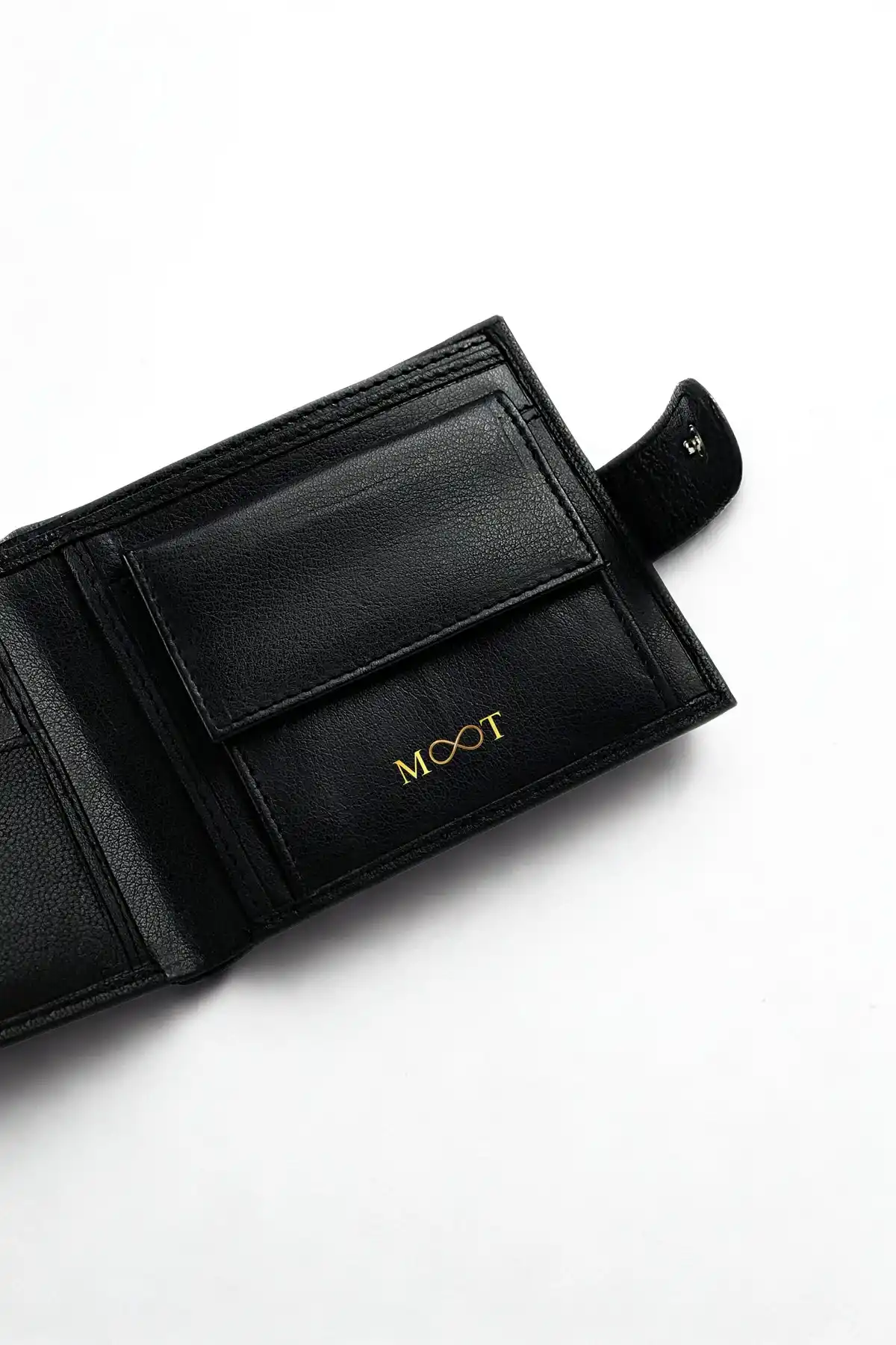 İsim Baskılı Hakiki Deri Cüzdan Bozuk paralı 8 Kart Bölmeli Yatay Model Çıtçıtlı Portföy