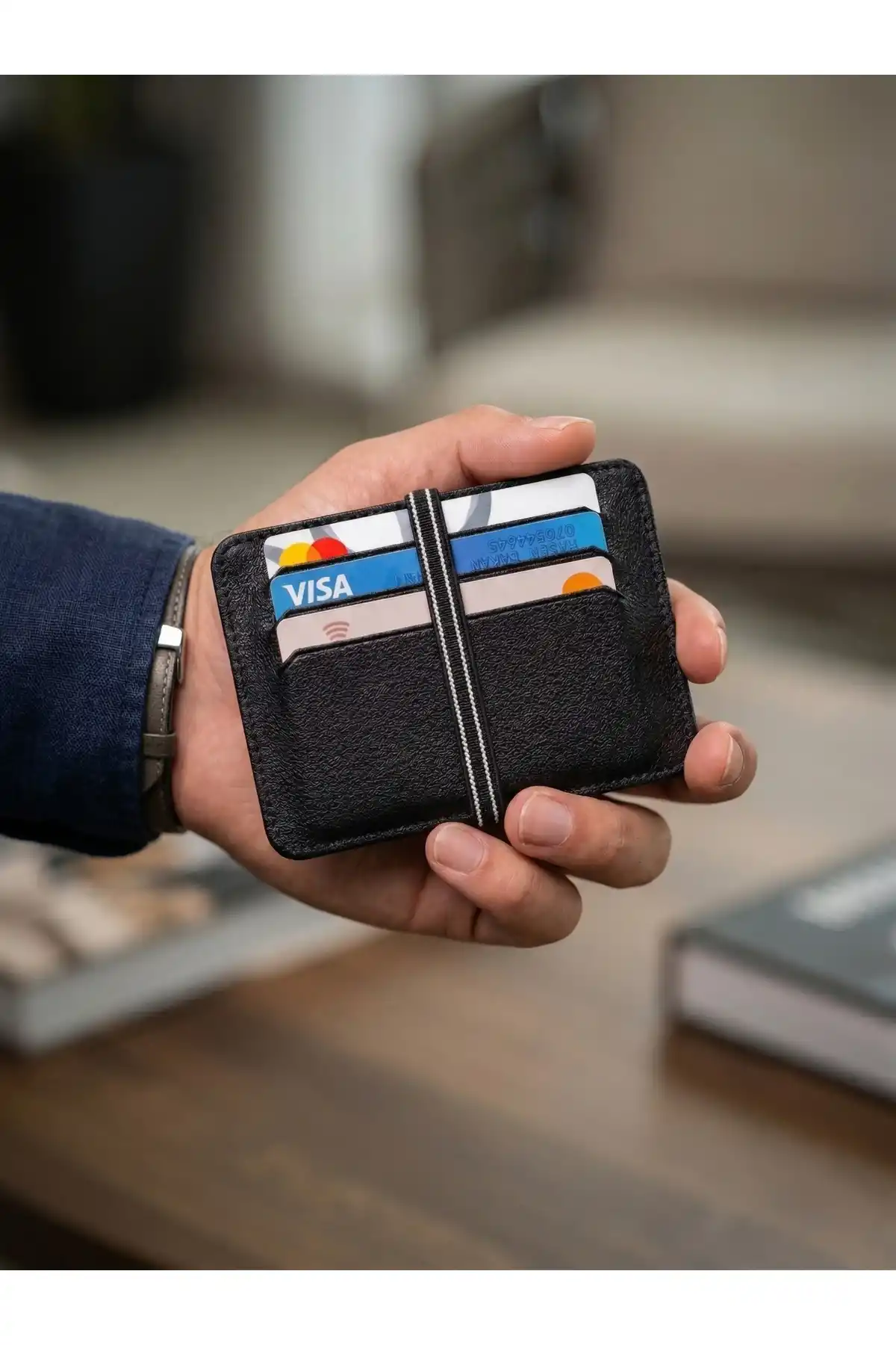 İsim baskılı Kartlık Hakiki Deri Unisex Cüzdan Portföy Süper İnce Portföy Model