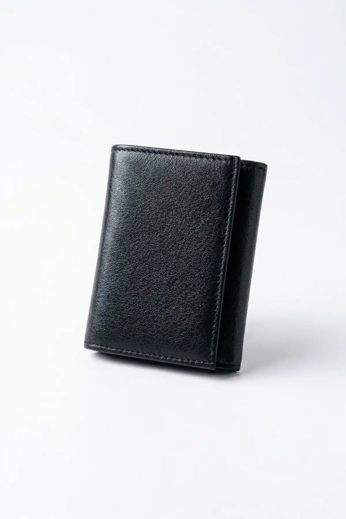 İsim Baskılı Hakiki Deri Erkek Cüzdan Mıknatıslı Kompakt Kartlık Portföy Siyah Dik Model