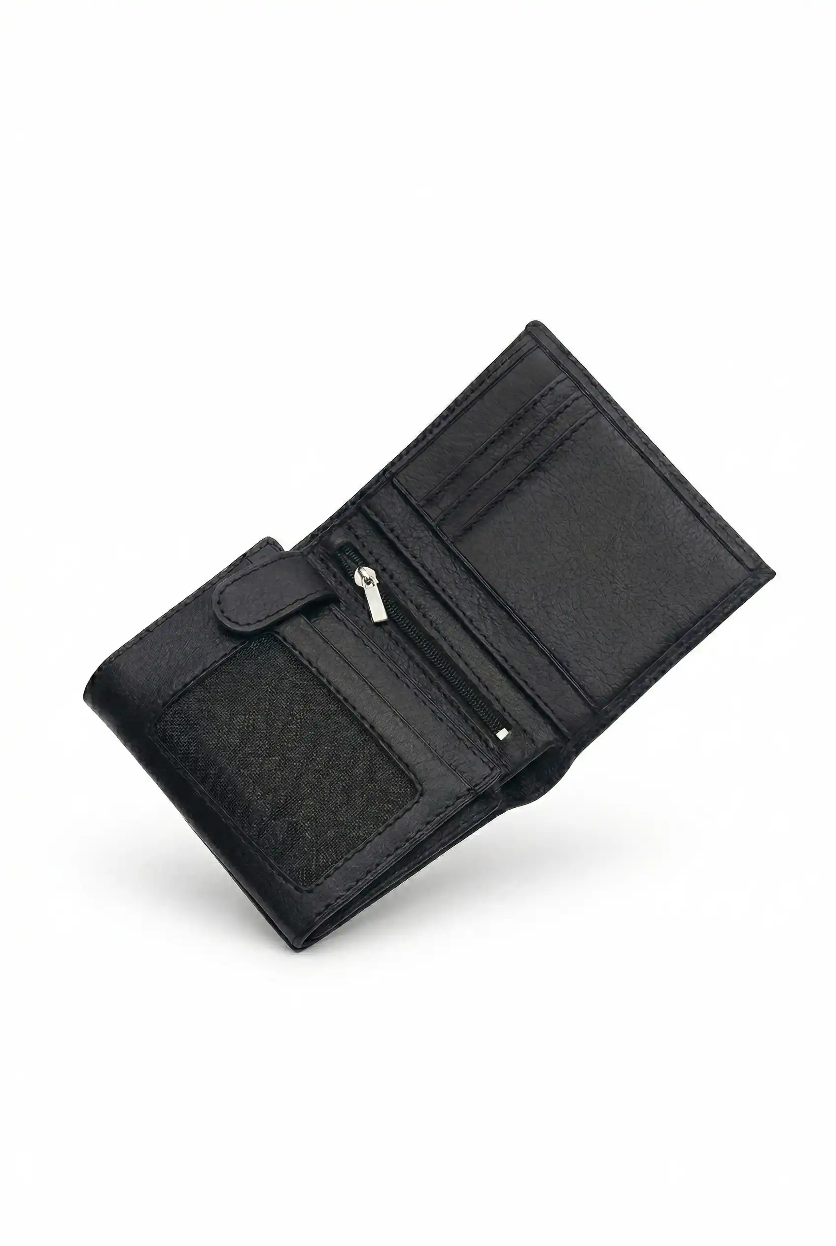 İsim Baskılı Hakiki Deri Cüzdan Fermuarlı 11 Kart Bölmeli Dik Model