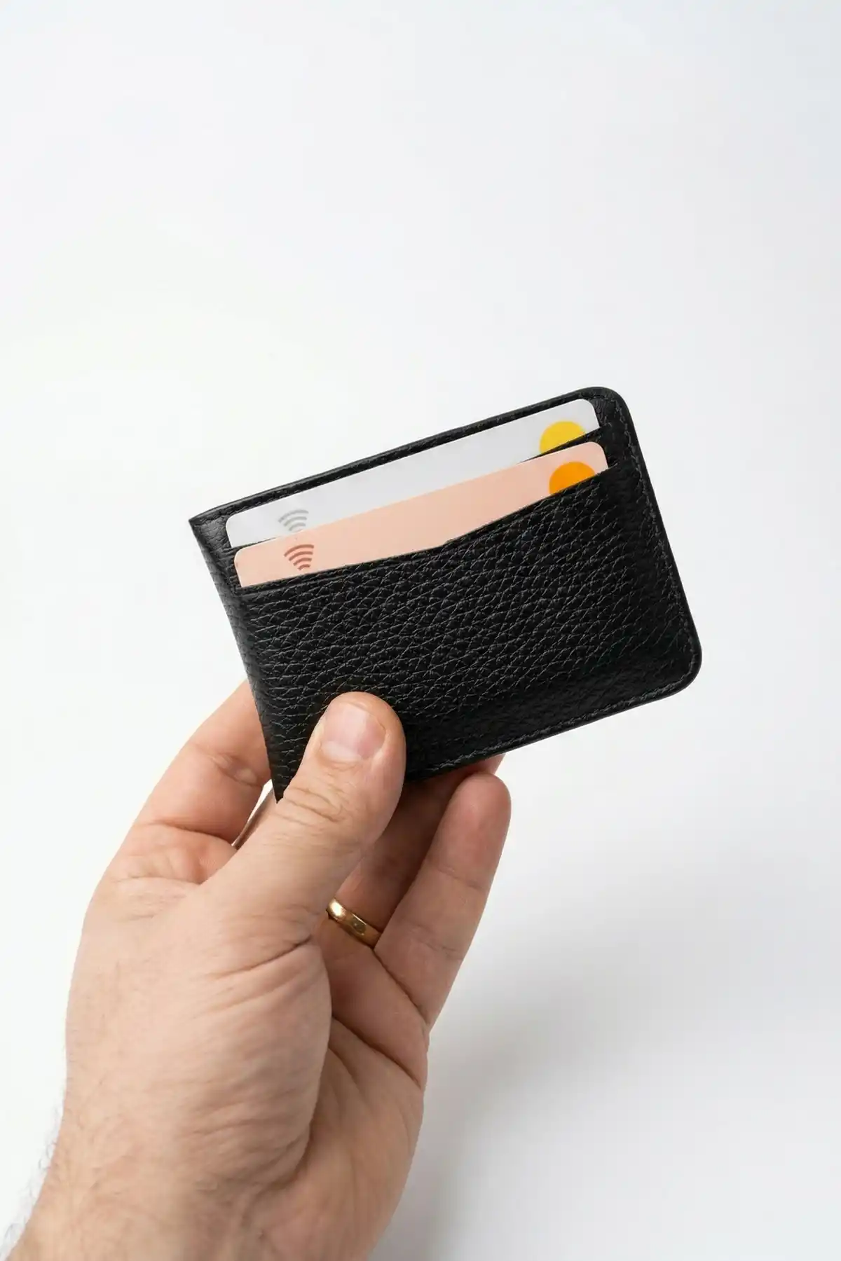 Hakiki Deri Cüzdan Kartlık Portföy 12 Bölmeli Kart Ufak Mıknatıslı Yeni Nesil Minimal Model