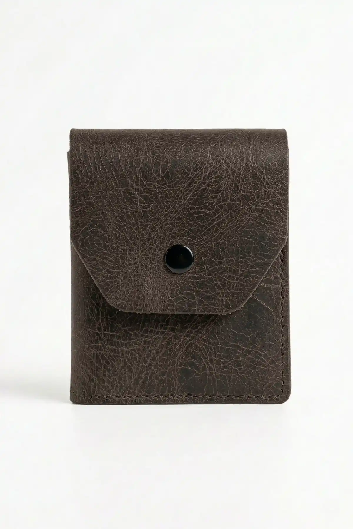 Hakiki Crazy Deri Kişiye Özel İsim Yazılı Cüzdan - Yüksek Nakit Kapasiteli Minimalist Model Crazy Kahve