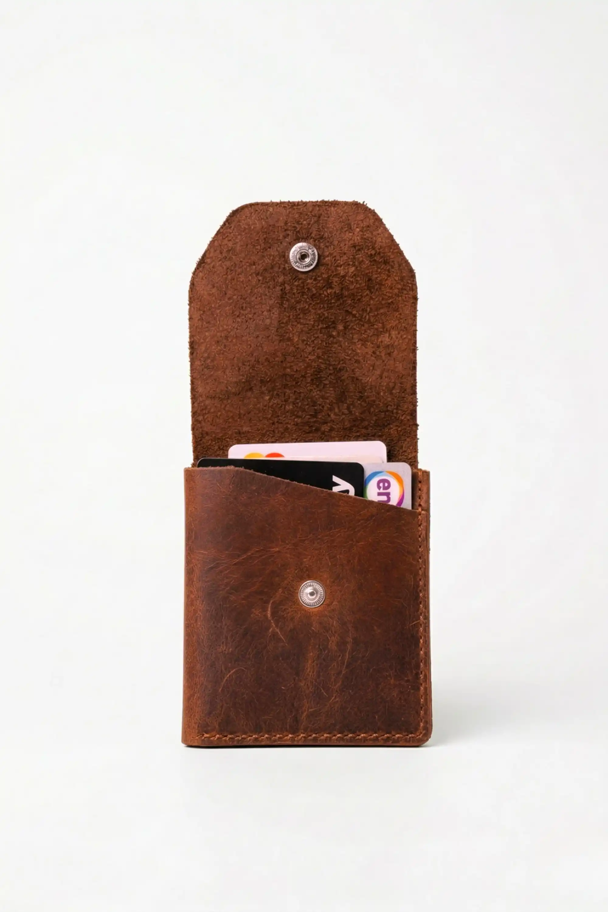 Hakiki Crazy Deri Kişiye Özel İsim Yazılı Cüzdan - Yüksek Nakit Kapasiteli Minimalist Model Crazy Camel