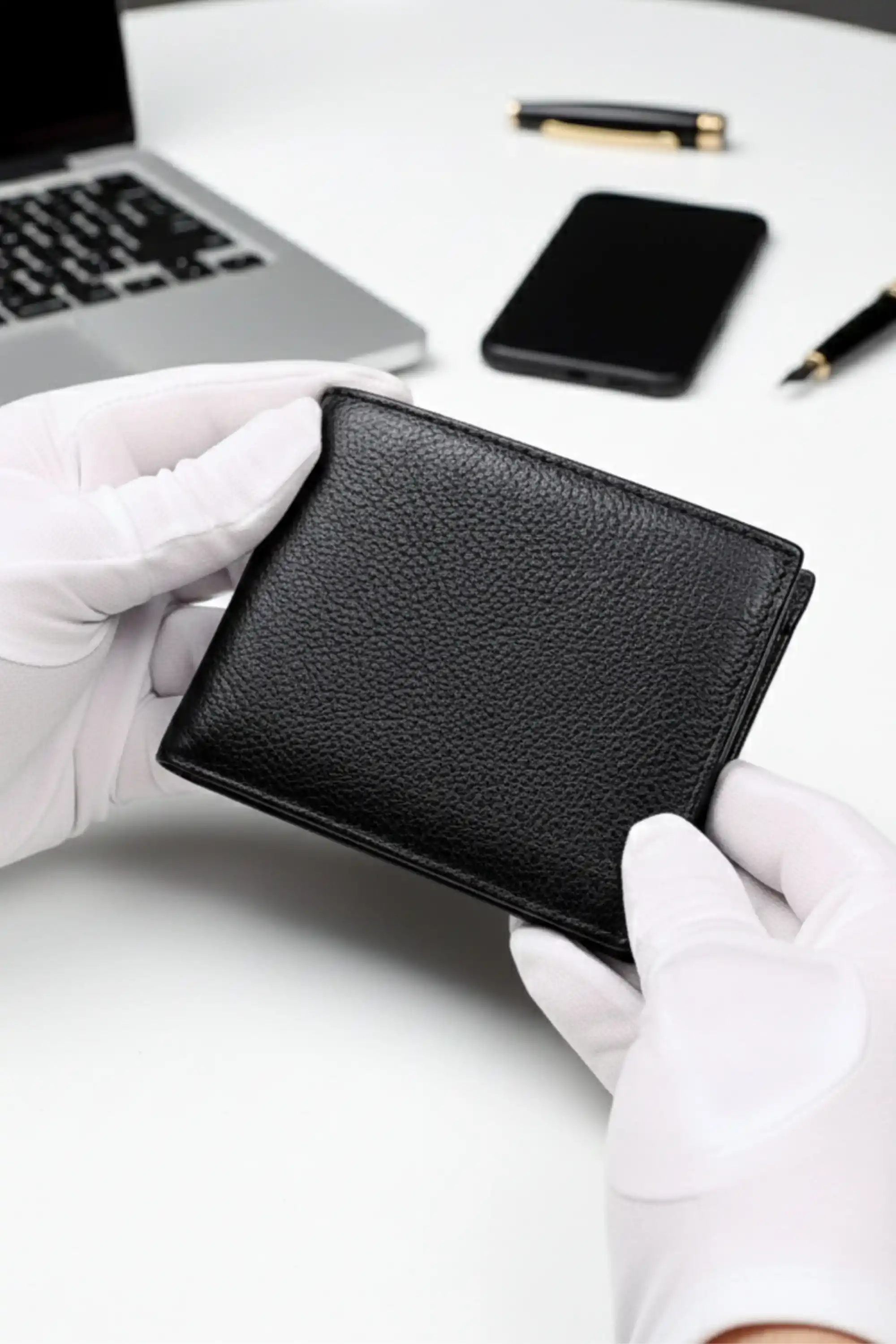 Hakiki Deri Erkek Cüzdan İsim Baskılı Yatay Cüzdan Kartlık Portföy