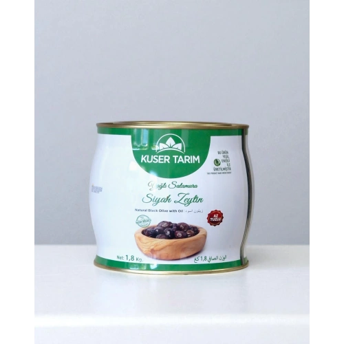 KUSER YAGLI SALAMURA SİYAH ZEYTİN (290/320) 1,8 KG