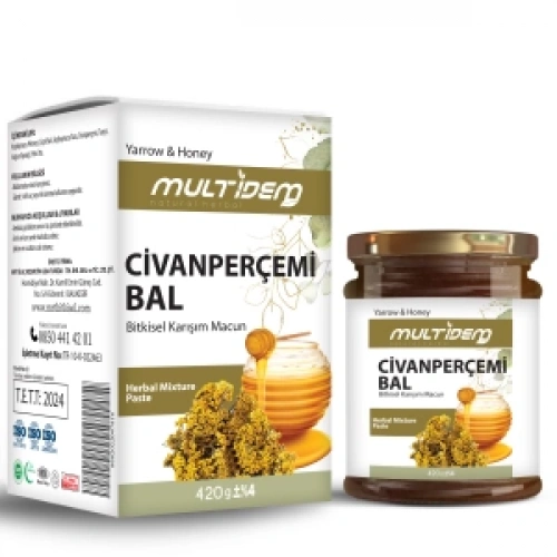 MRT - MULTİDEM CİVANPERÇEMİ BALLI MACUN 420 GR CAM KAVANOZ