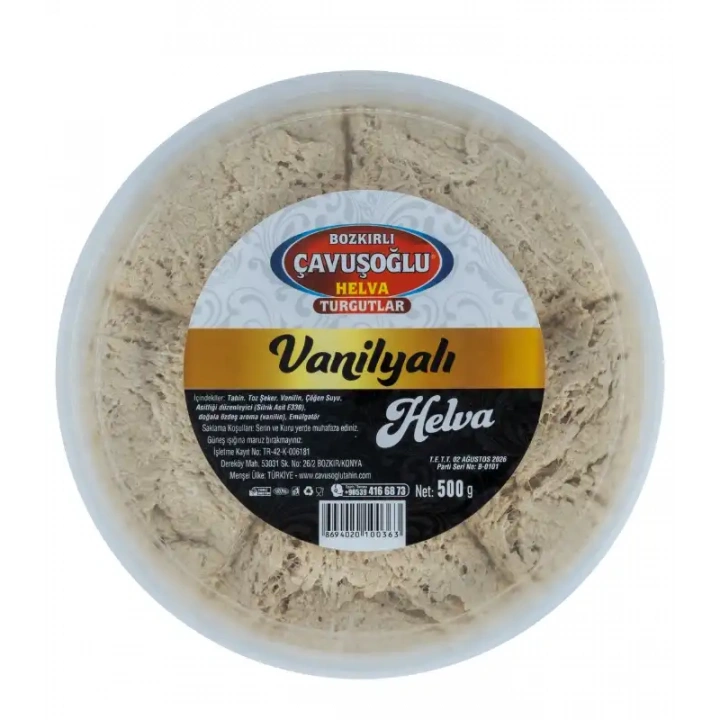 Çavuşoğlu Tahinli Helva sade vanilyalı 500gr pet