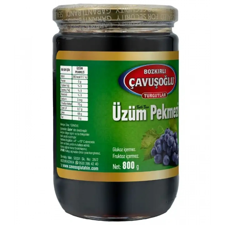 Çavuşoğlu üzüm pekmezi 800gr cam