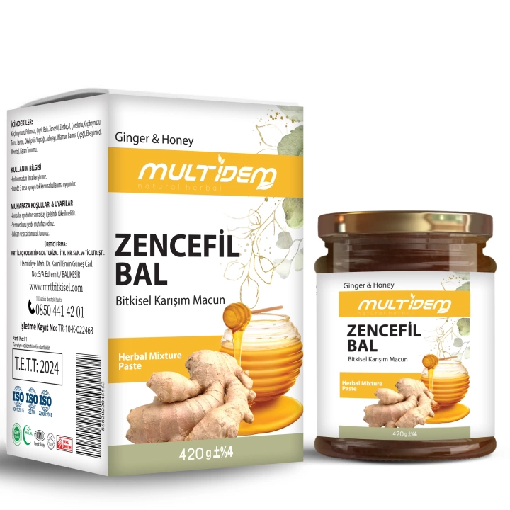 MRT - MULTİDEM ZENCEFİL BALLI MACUN 420 GR CAM KAVANOZ