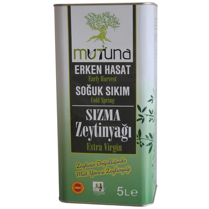 MUTUNA ERKEN HASAT SOGUK SIKIM SIZMA ZEYTİNYAĞI 5 LT