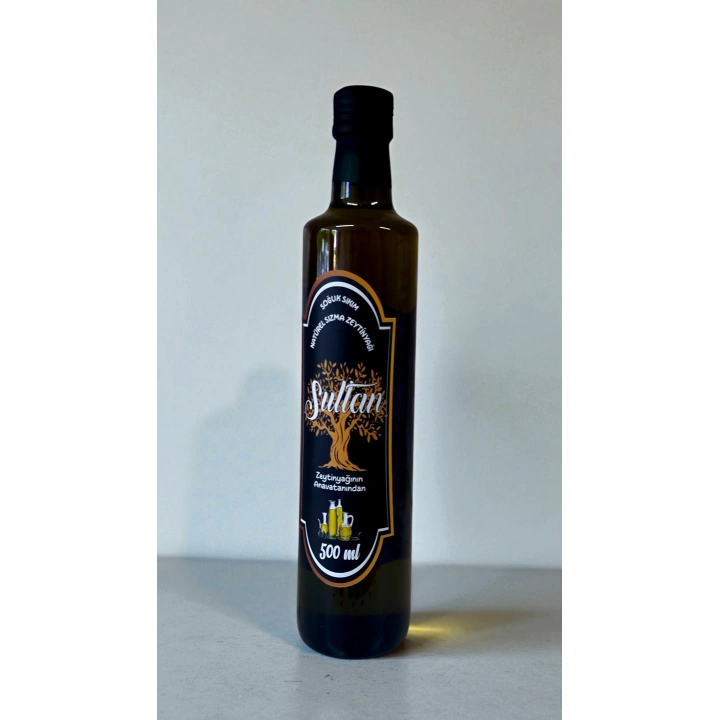 SULTAN SOGUK SIKIM NATÜREL SIZMA ZEYTİNYAĞI 500 ML CAM
