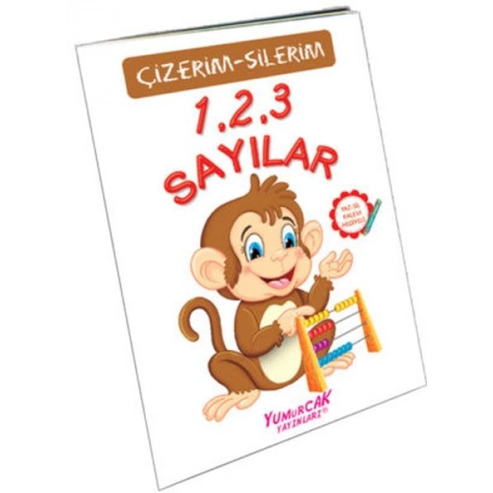 123 Sayılar (Çizerim-Silerim) - Kalem Hediyeli