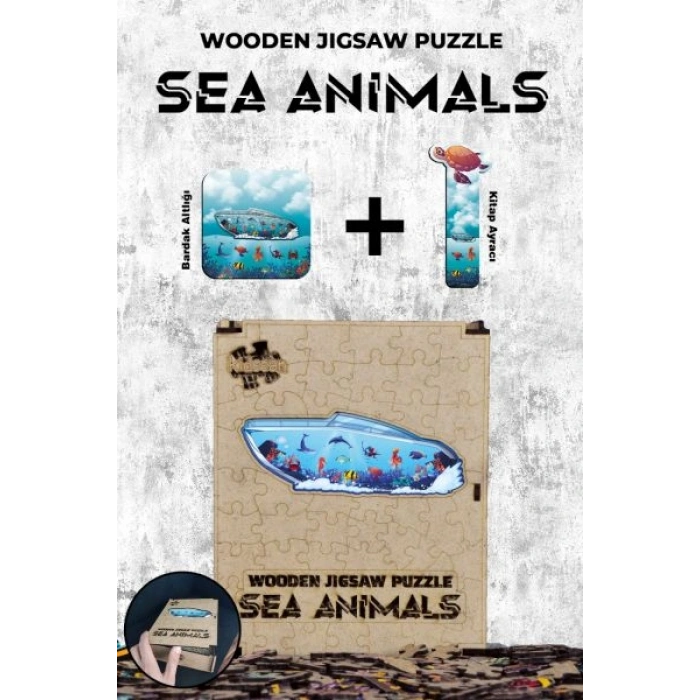 Ahşap Puzzle - Sea Animals (87 parça)