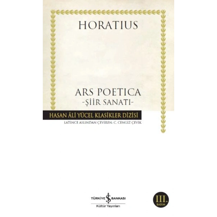 Ars Poetica - Şiir Sanatı - Hasan Ali Yücel Klasikleri