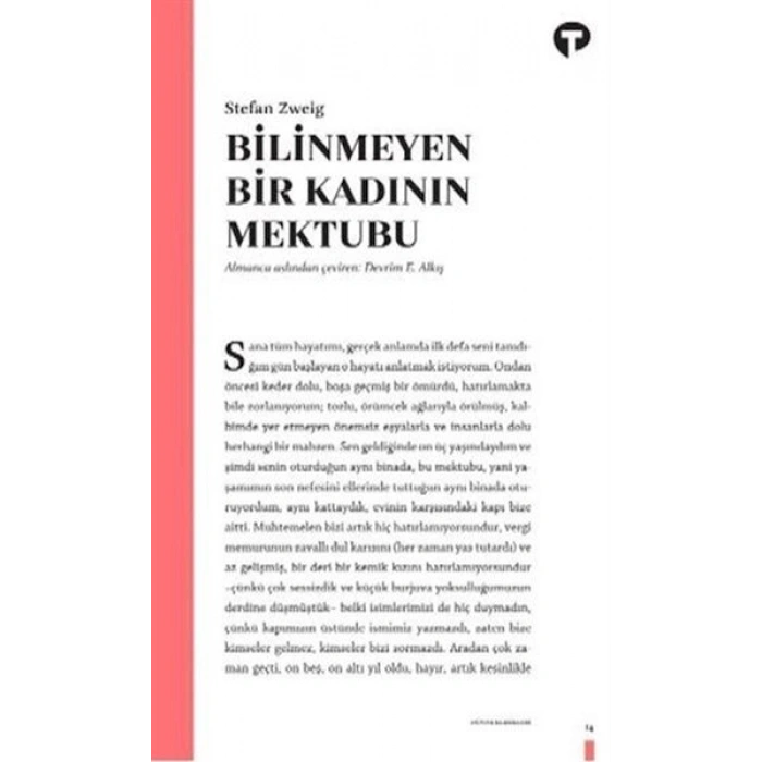 Bilinmeyen Bir Kadının Mektubu