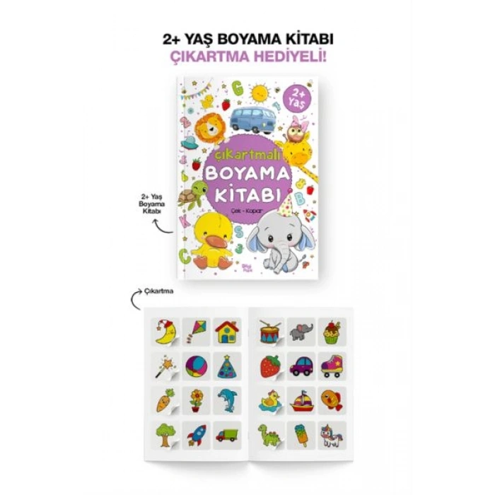 Çıkartmalı Boyama Kitabı  2 Yaş +