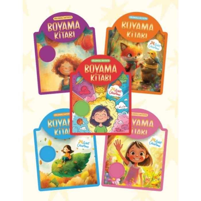 Çıkartmalı Boyama Kitabı - 5 Kitap Set
