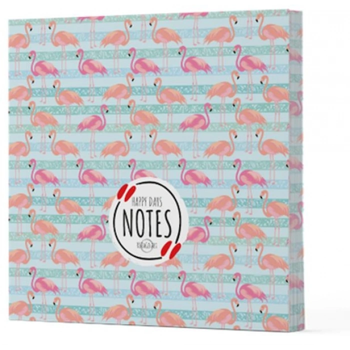 Flamingo 1 - Çizgisiz Yan Boyamalı Defter