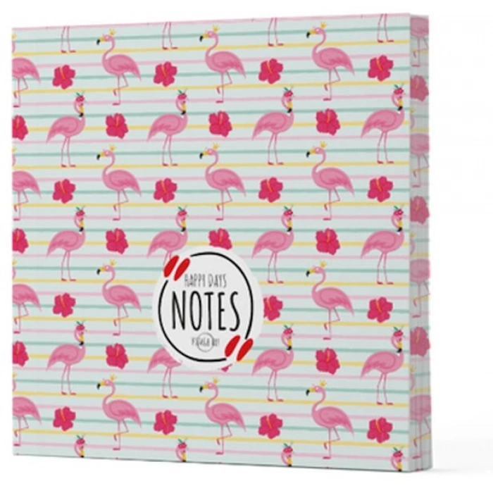 Flamingo 2 - Çizgisiz Yan Boyamalı Defter