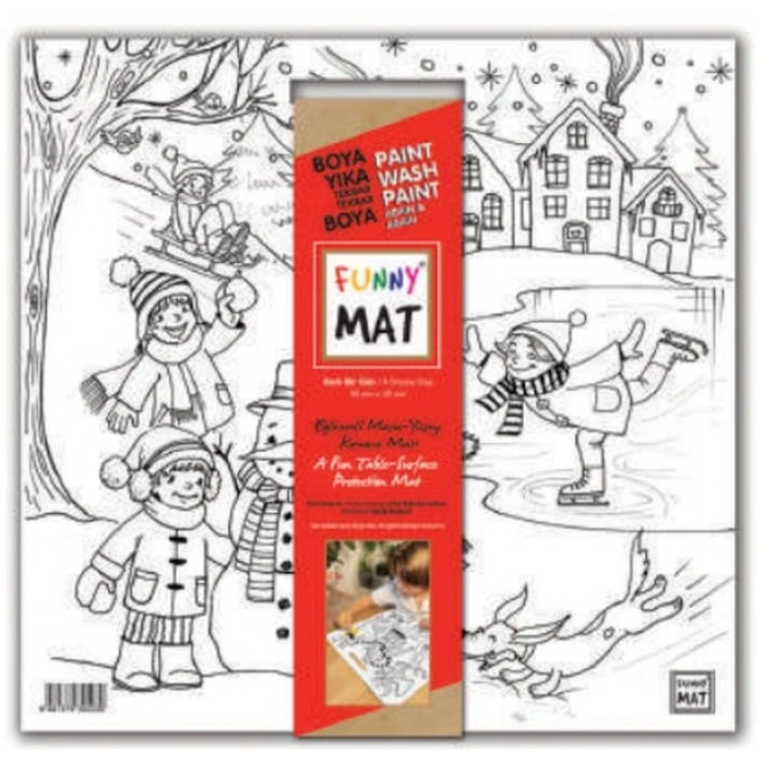 Funny Mat - Karlı Bir Gün 40x40cm