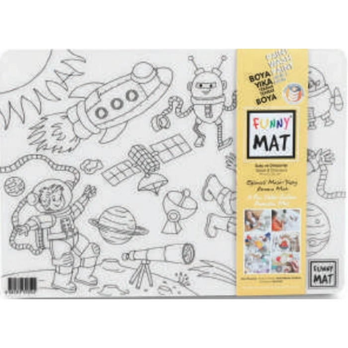 Funny Mat - Uzay Ve Dinozorlar 25 X 35 Cm