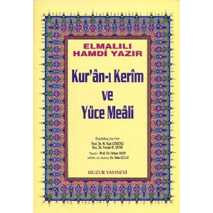 Kuranı Kerim ve Yüce Meali Orta Boy (Sarı)