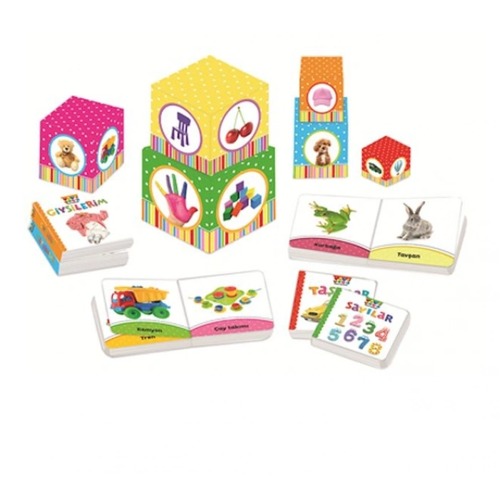 Kutu Kutu Kavramlar - 6 Kutu + 6 Kitaplık Eğitici Set