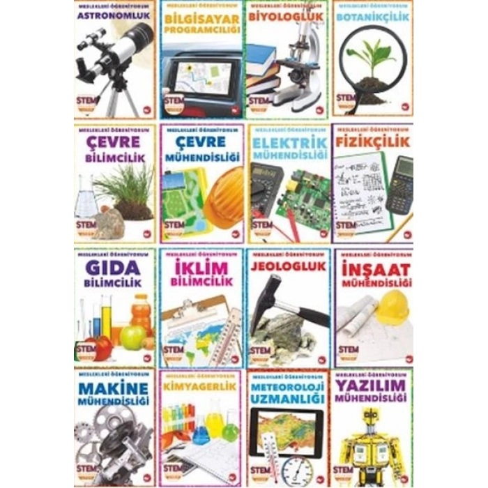 Meslekleri Öğreniyorum Set - 16 Kitap