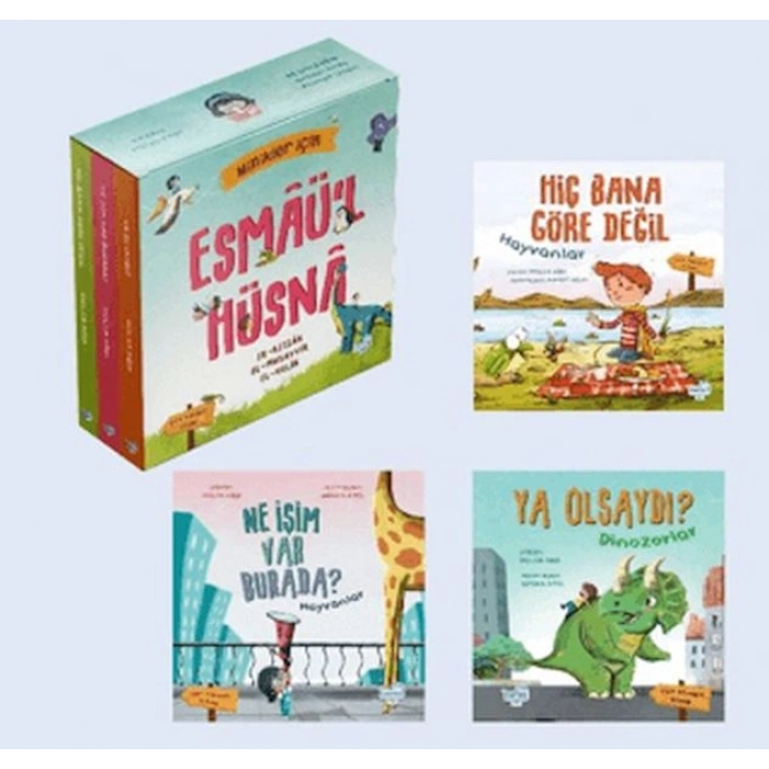 Minikler İçin Esmâül Hüsnâ Seti (3 Çift Taraflı Kitap)