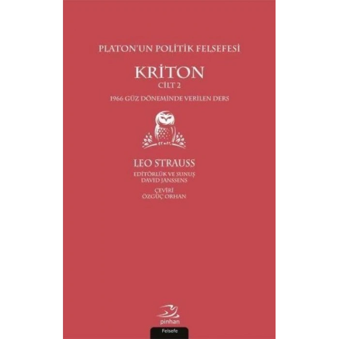 Platonun Politik Felsefesi Cilt 2 Kriton