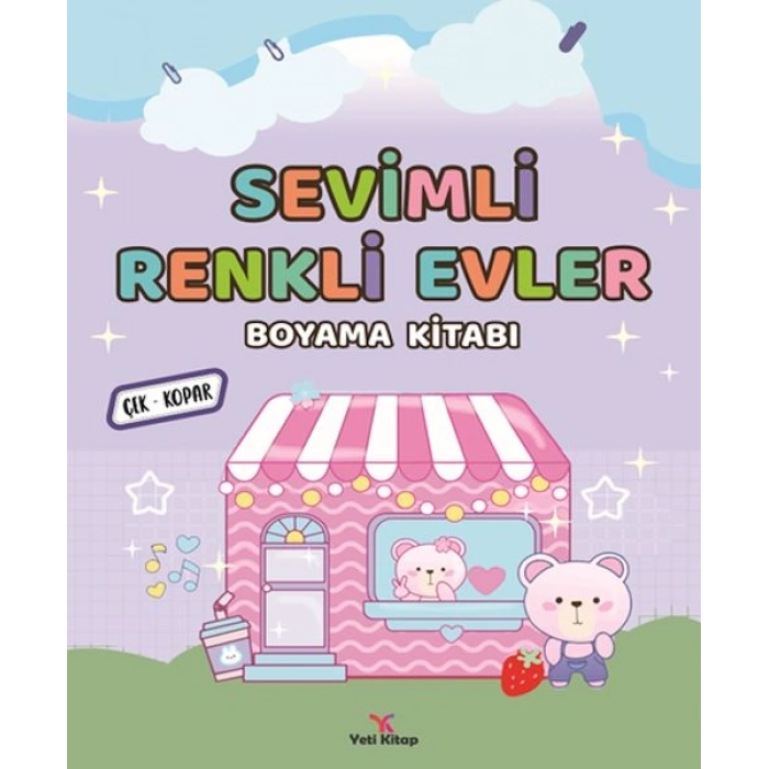 Sevimli Renkli Evler Boyama Kitabı