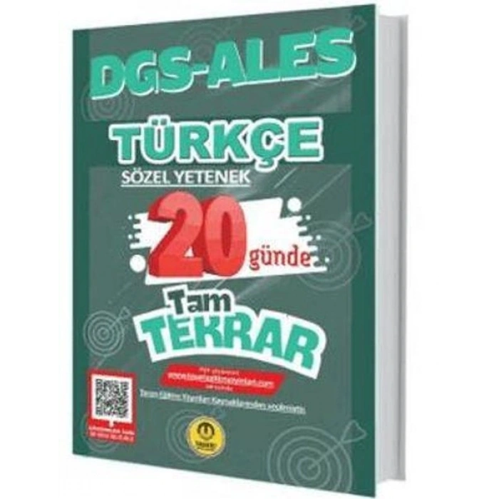 Tasarı DGS ALES Türkçe 20 Günde Tam Tekrar Soru Bankası