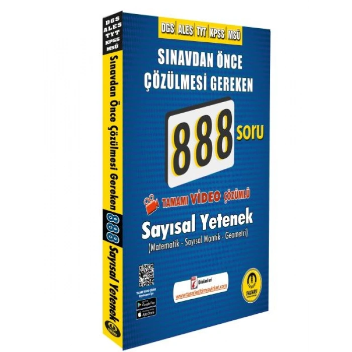 Tasarı DGS ALES Video Çözümlü 888 Sayısal Soru Bankası
