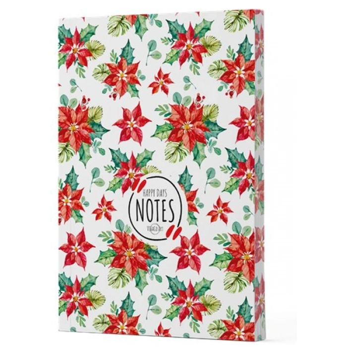 Yılbaşı 6 - Yan Boyamalı Çizgili Defter