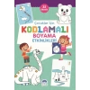 Çocuklar İçin Kodlamalı Boyama Etkinlikleri - Yeşil - 32 Etkinlik